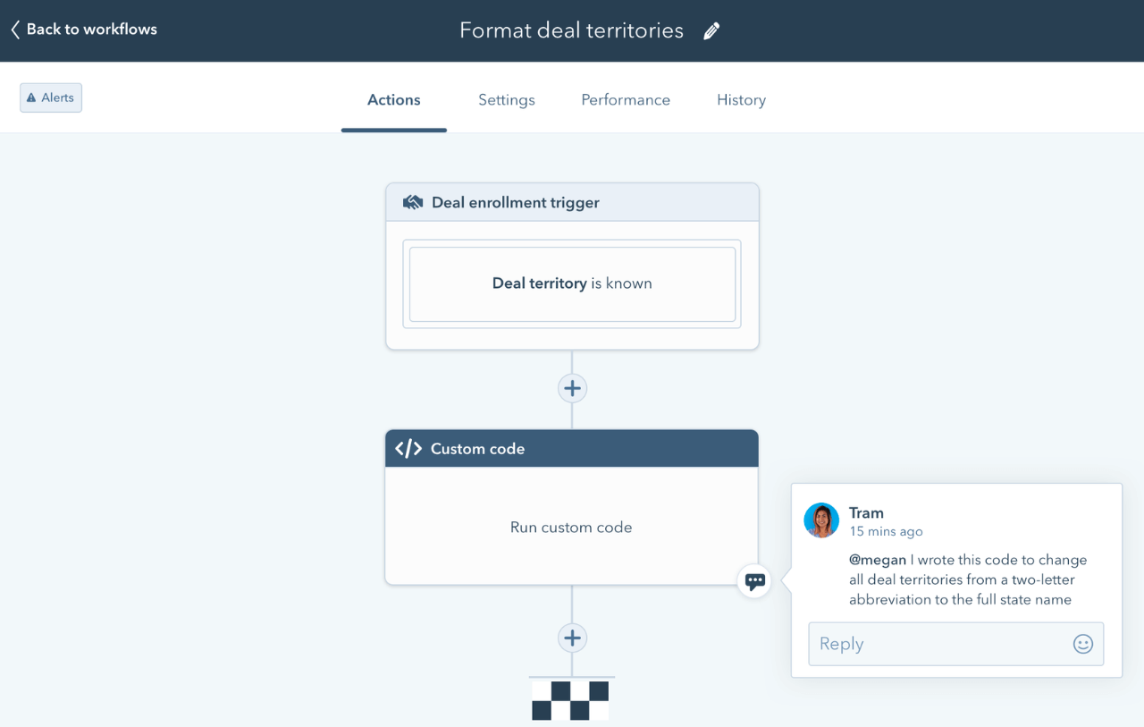 view of the automation tool